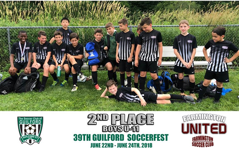 2018 Guildord Soccerfest U11 Boys second place